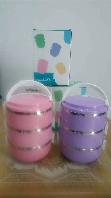 aiueo eco lunch box stainless steel rantang 3 susun|Jual AIUEO Eco Lunch Box Rantang 3 Susun Glossy/Free .